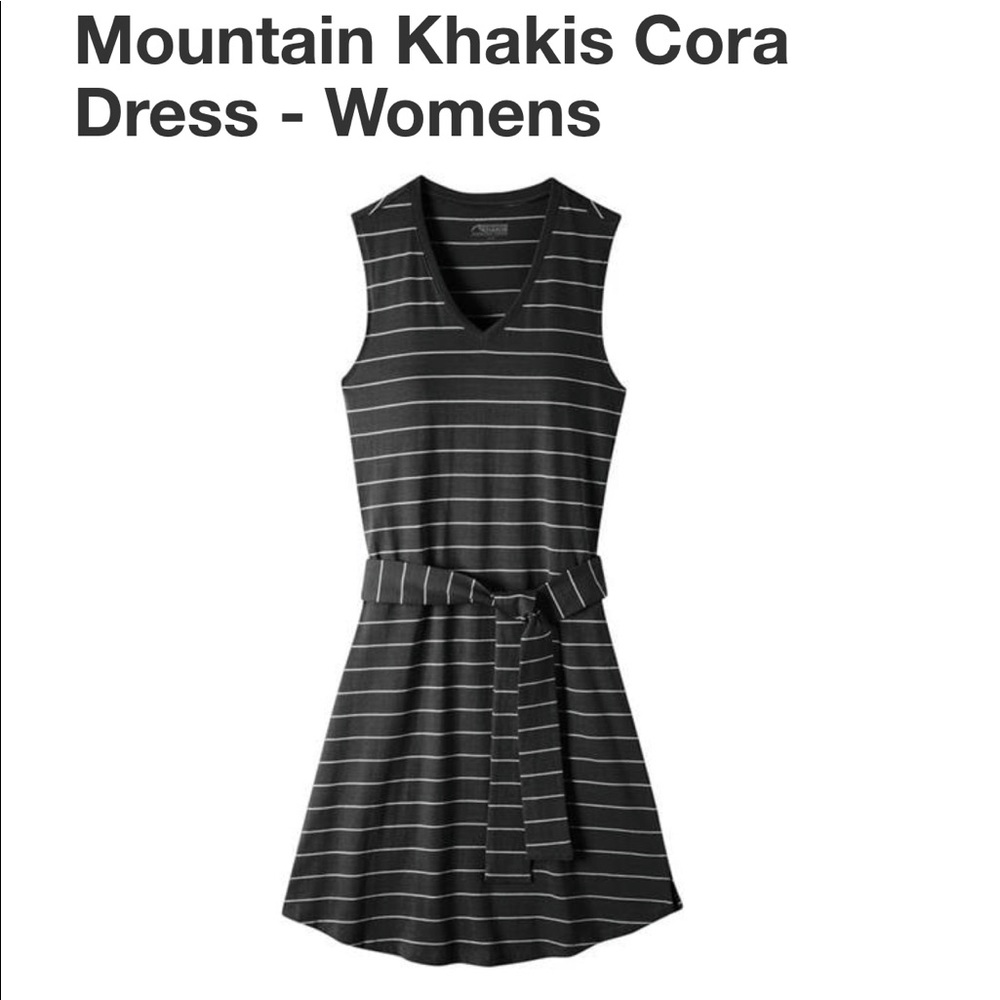 NWT Mountain Khakis Cora Dress - Black Stripe
